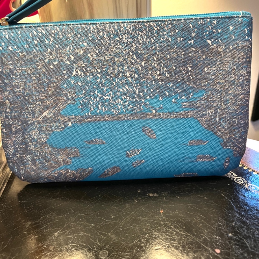 Devrim Erbil X Turkish Airlines Teal Zippered Cosmetic Bag